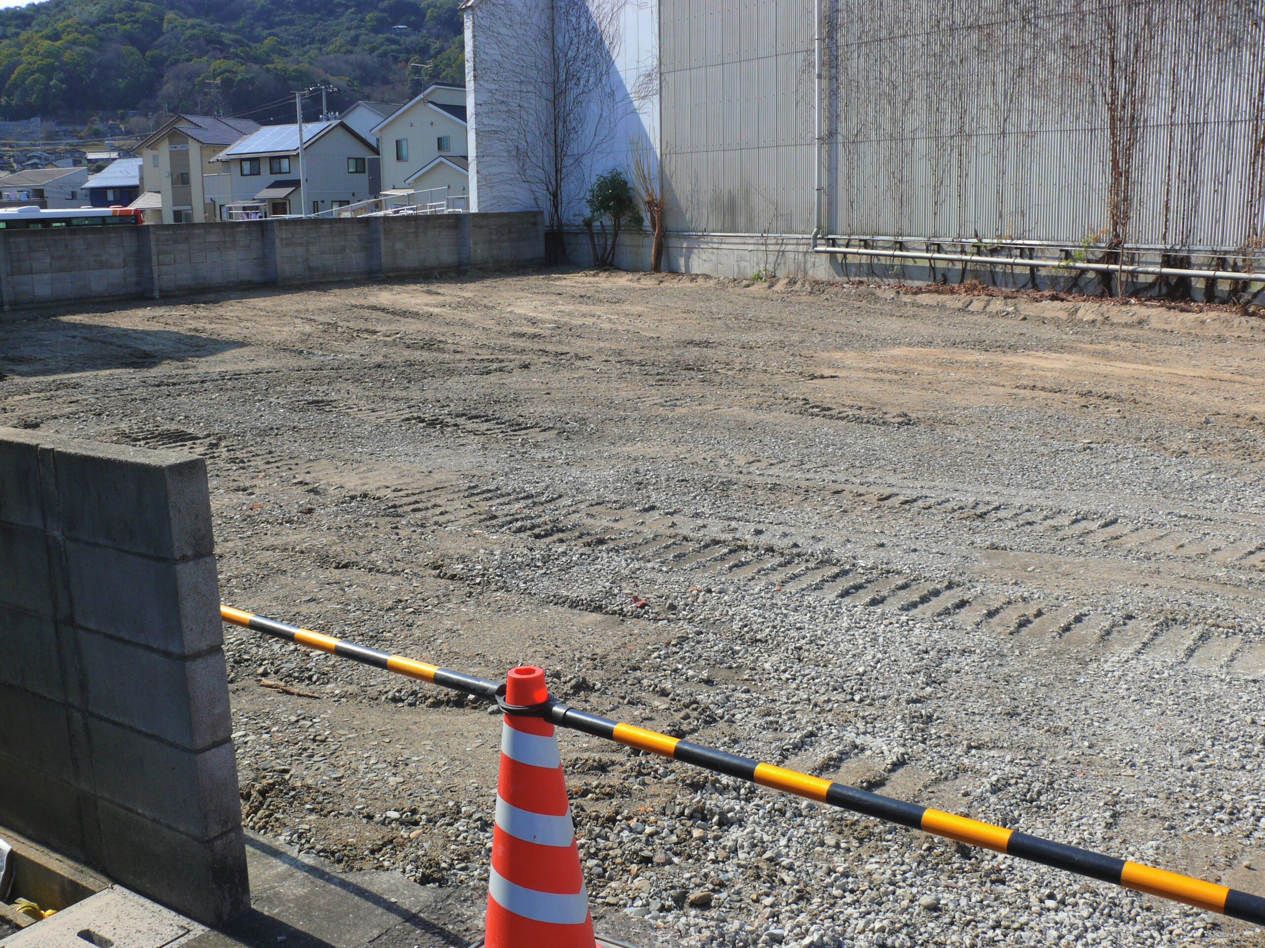 整地された敷地(施工前)
