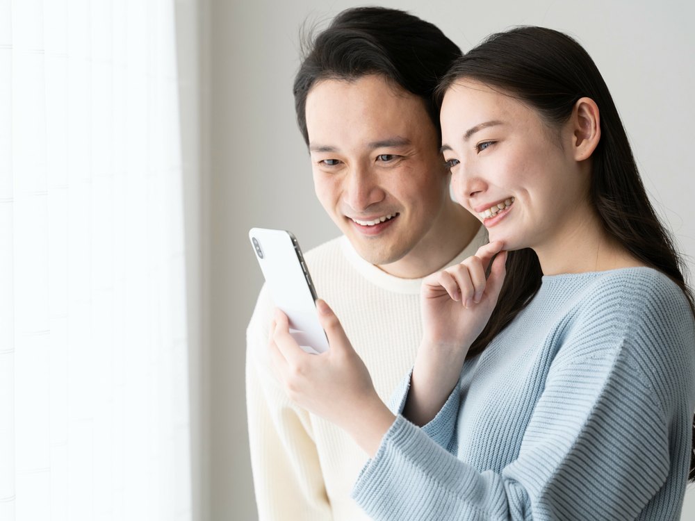 40代ご夫婦の笑顔