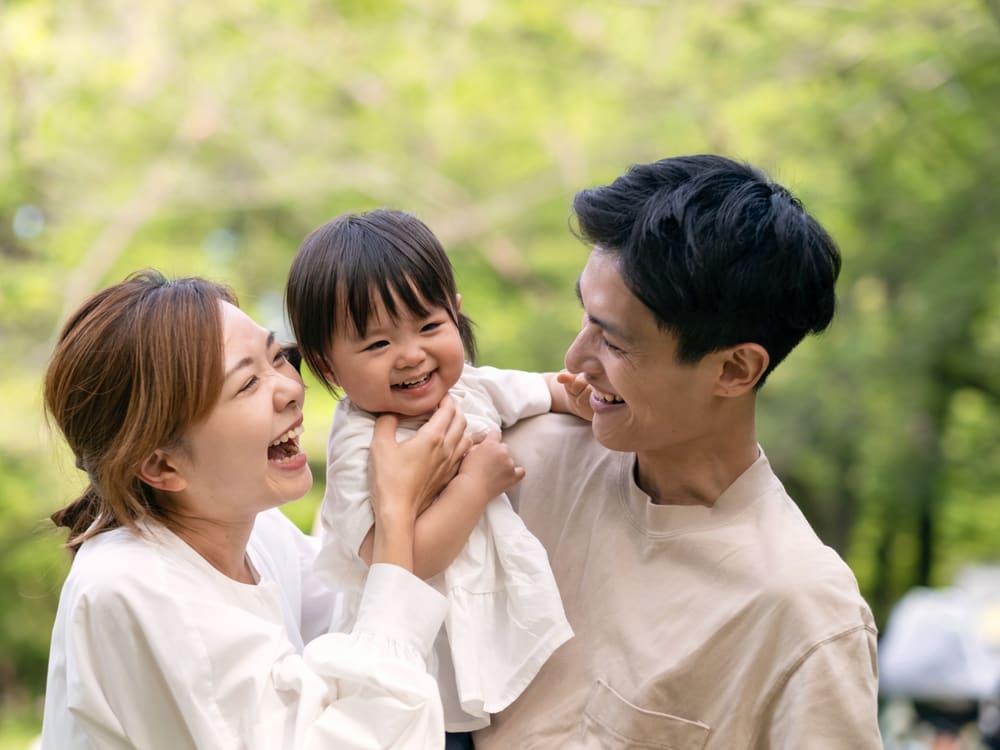 40代ご家族の笑顔